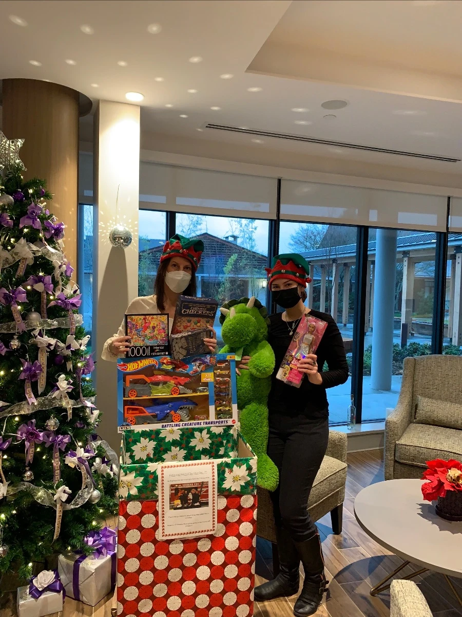 Christmas gifts in a retirement home