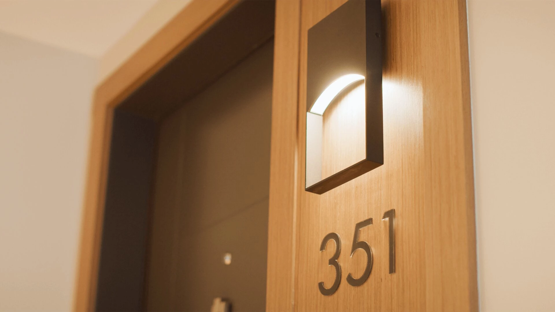 The front door of a Wisteria Place senior apartment