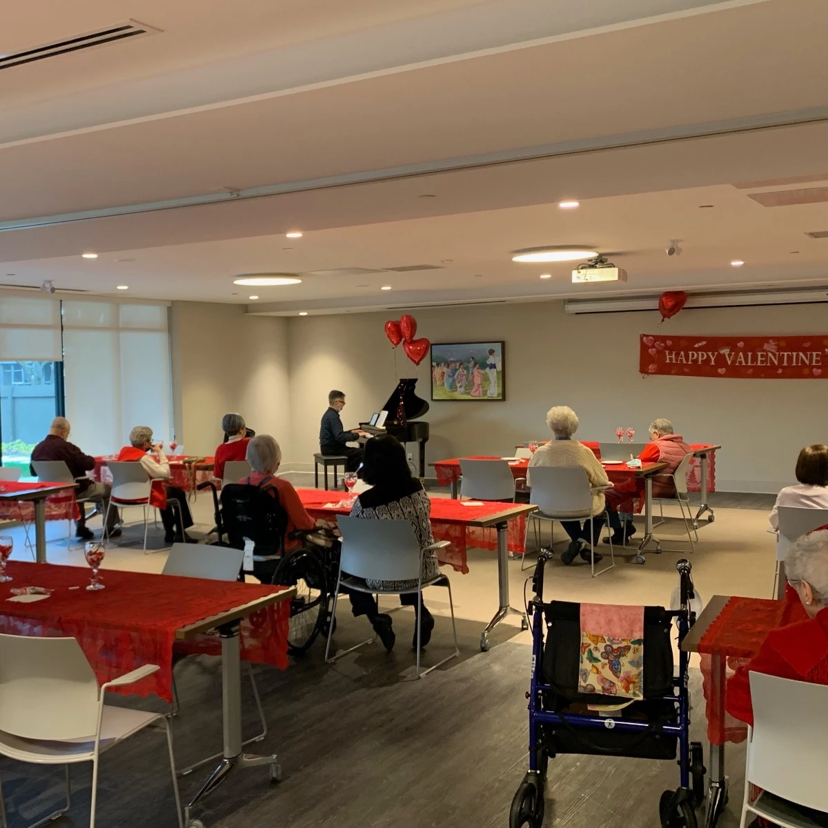 Valentine day's celebrations in a senior home