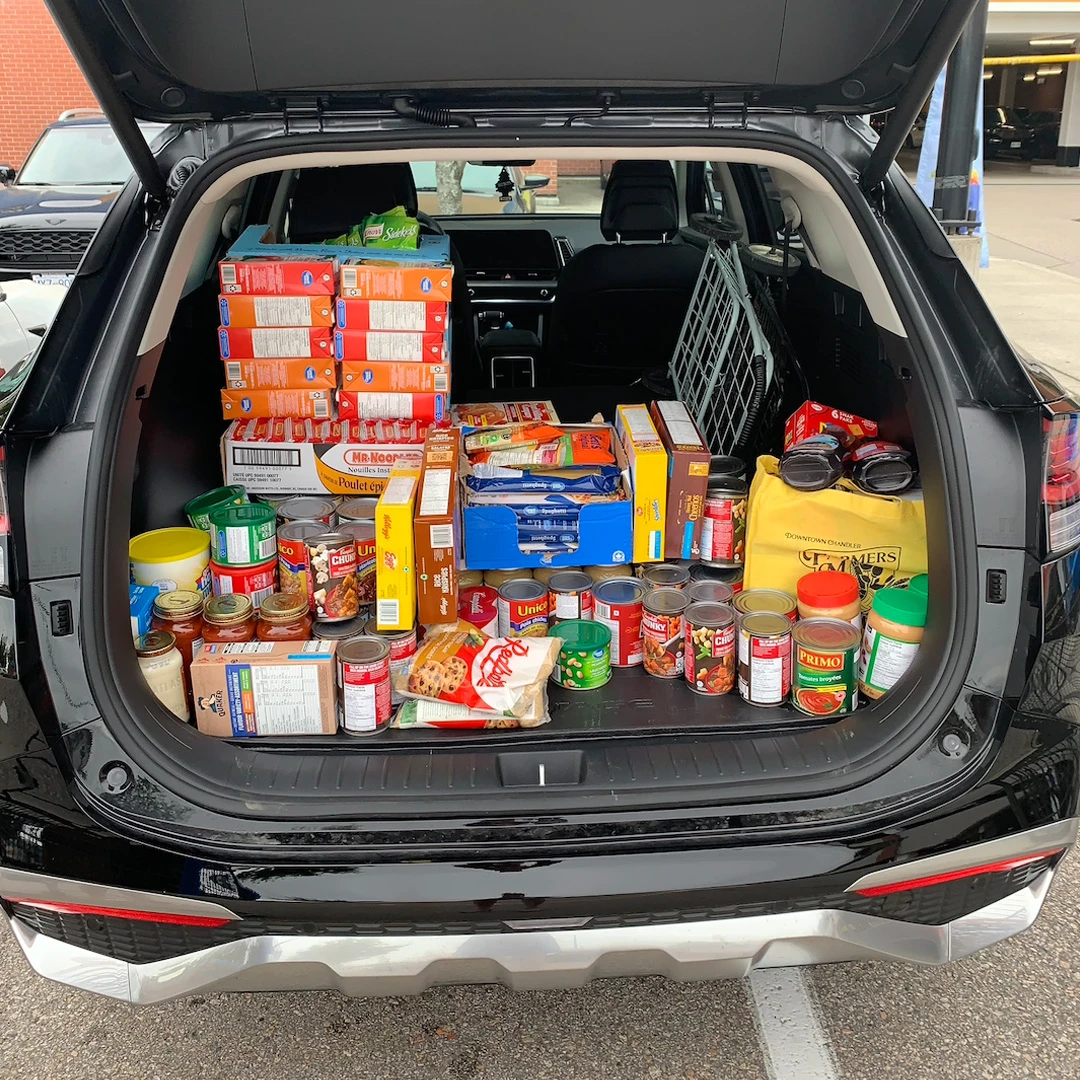 Food bank donations from Wisteria Place senior living